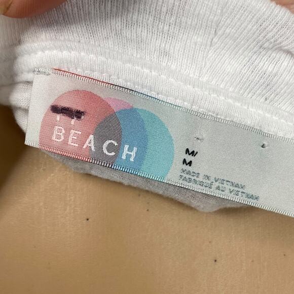 Free People Leila White Slub Knit Blouson Side Tie Midi Wrap Dress SZ M - Picture 9 of 10